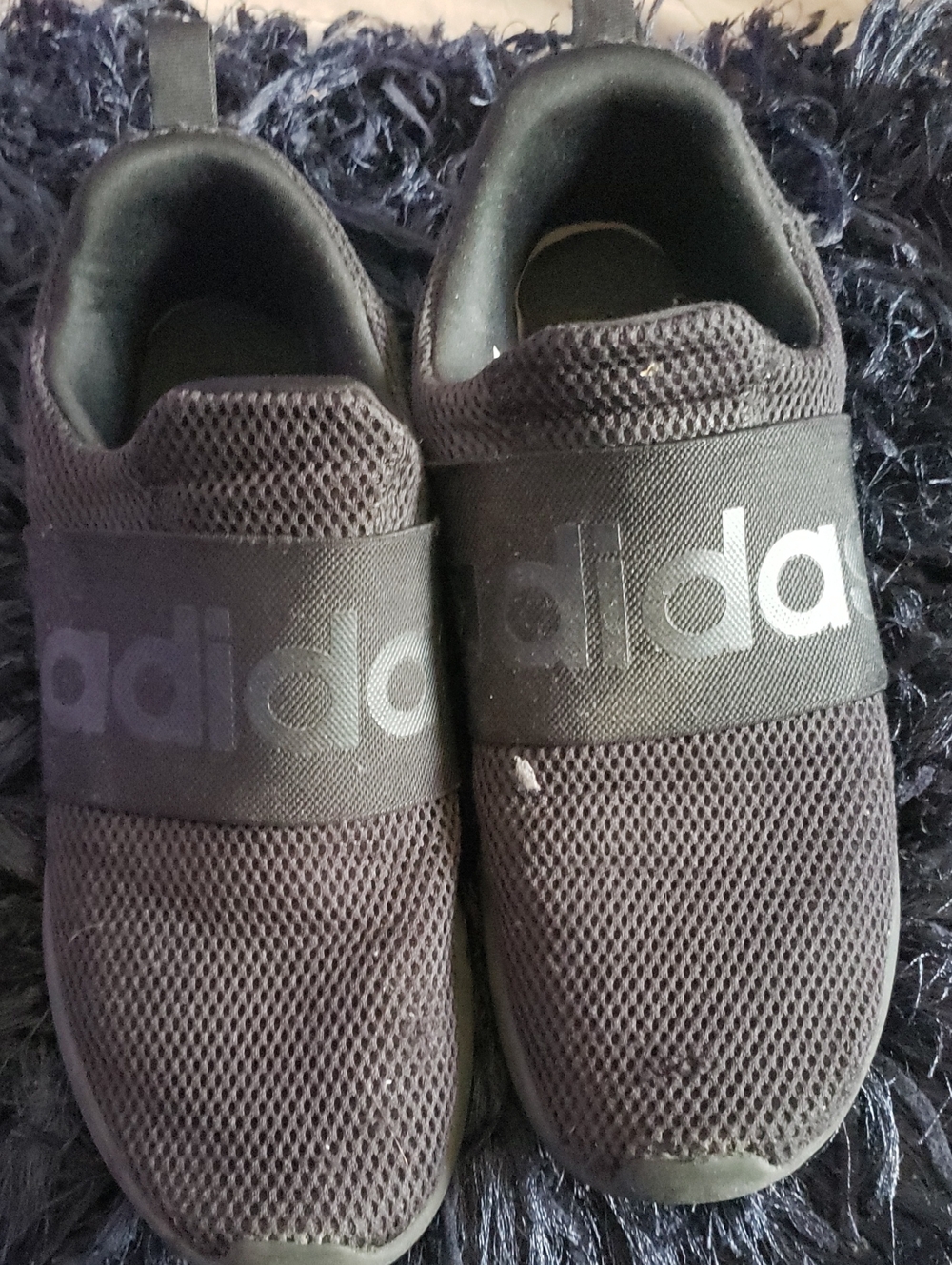 adidas Mens Black Slip-On Mesh Sneakers Great Camping Beach Park Garden. 10M